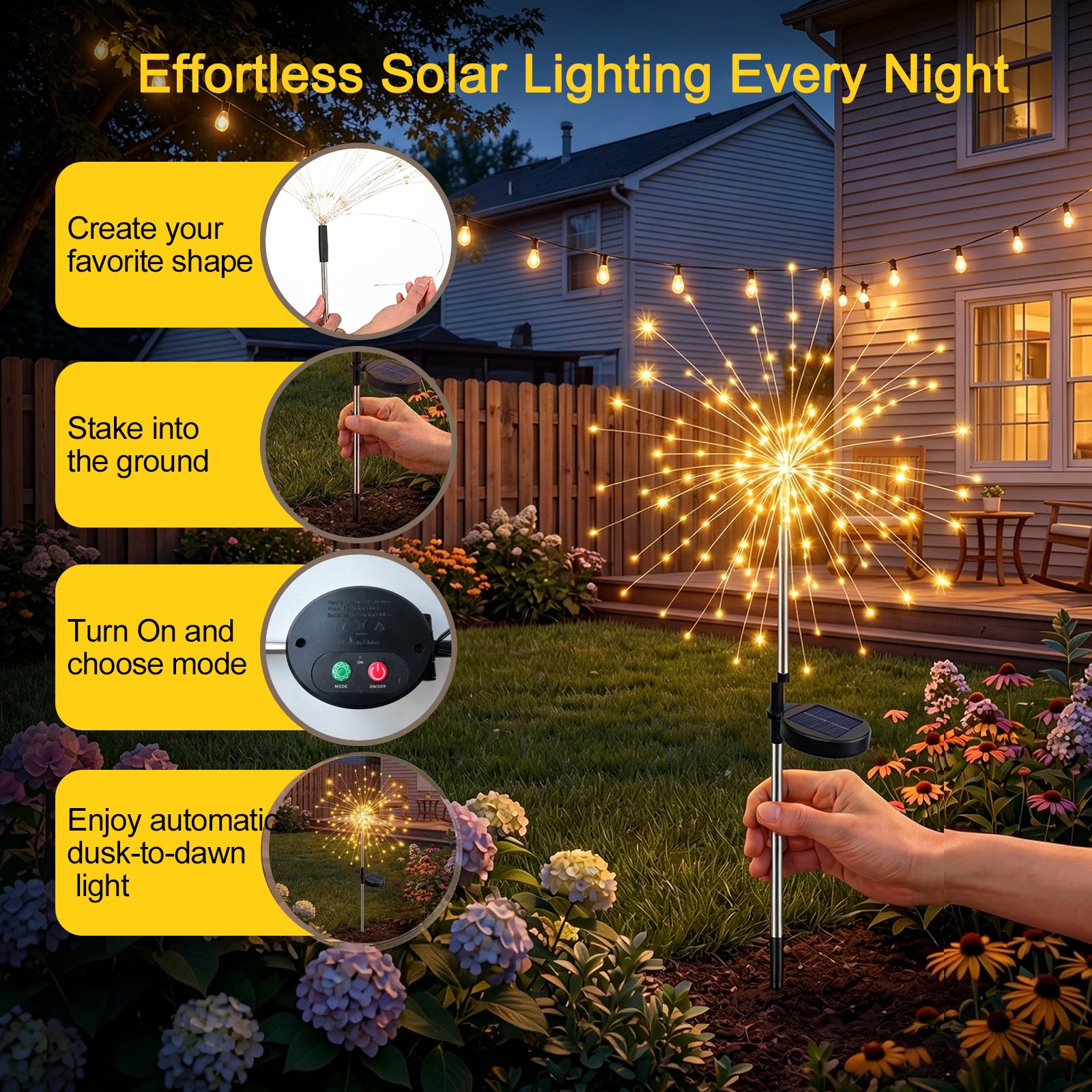Swifttrip Luma Solar Firework Lamp(4 Pack)